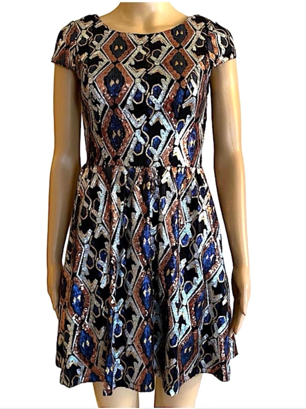 Speechless sequin fit & flare dress Sz.Jr.3